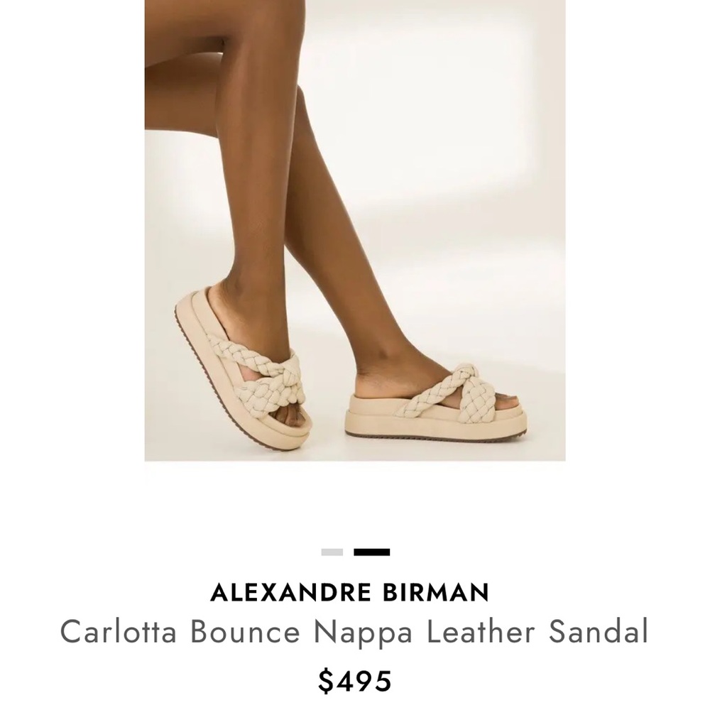 Alexandre Birman Carlotta Bounce Nappa Leather Sandal - Beige